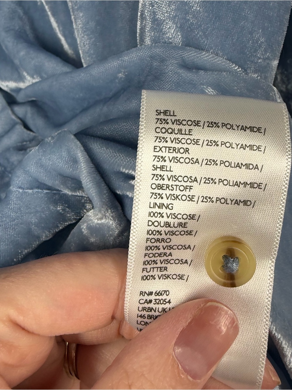 Anthropologie Pilcro Blue Crushed Velvet The Hadley Button Down Top - Picture 4 of 5